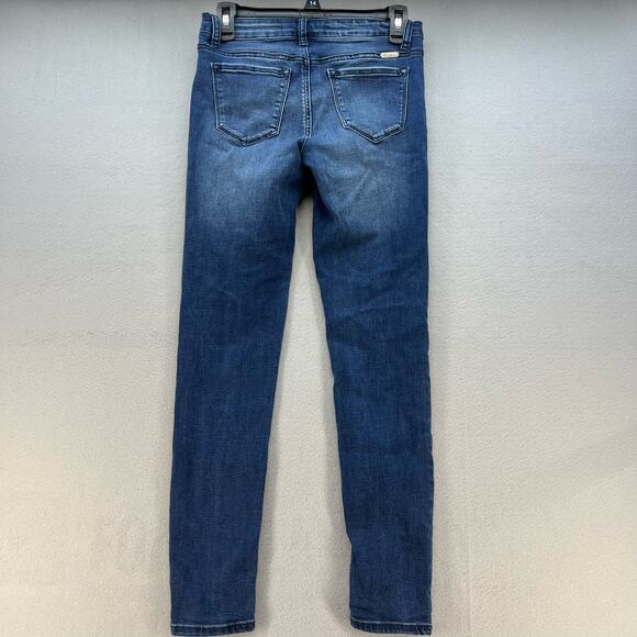 KanCan Jeans Women's Size 26 (5) Blue Moto Multi Zipper Pockets Skinny Normcore - Picture 4 of 12